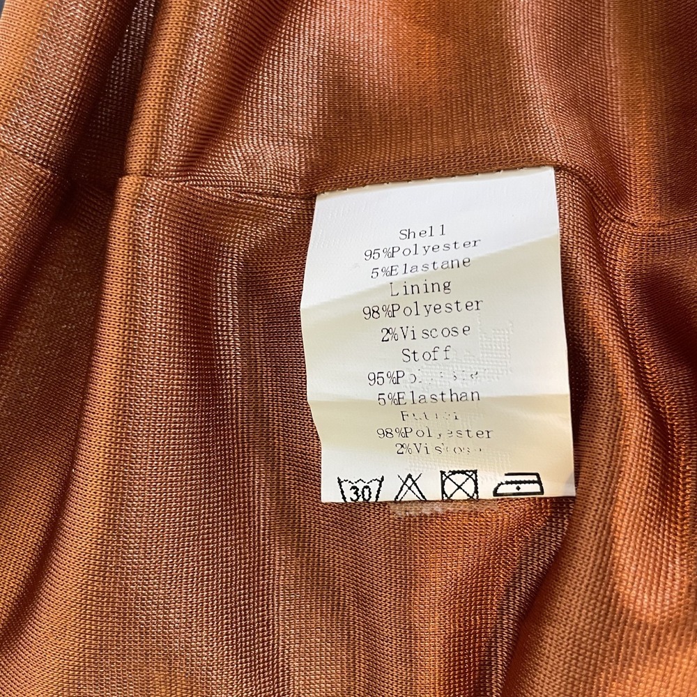 Kate Kasin Womens Faux Wrap Knot Front Asymmetric Midi Skirt Copper, 3XL - Picture 8 of 8